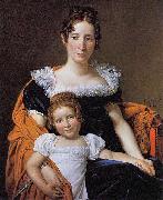 Jacques-Louis David Portrait of the Countess Vilain XIIII and her Daughter Louise oil